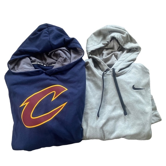 ADIDAS Cleveland Cavaliers Climawarm Hoodie / Nike Therma-Fit Hoodie Large - Picture 1 of 14